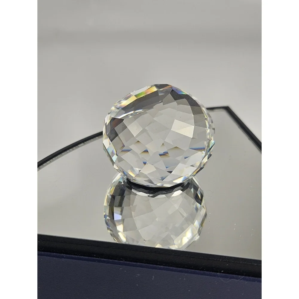 Swarovski Collectors Society (SCS) Swan Paperweight Black Swan‎ Logo Prism Orb